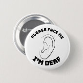 Badge Rond 5 Cm S'il vous plaît, faites-moi face à moi (Devant & derrière)