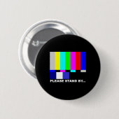 Badge Rond 5 Cm S'Il Vous Plaît Tenez Par La Télévision Motif Tv T (Devant & derrière)