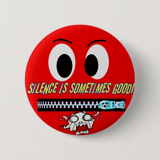 Badge Rond 5 Cm Silence !_Bouton (Devant)