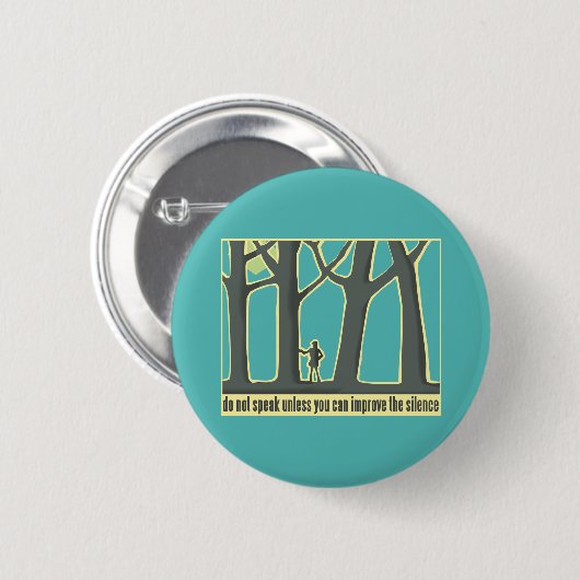Badge Rond 5 Cm Silence de la forêt (Devant & derrière)