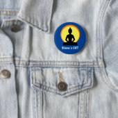 Badge Rond 5 Cm Silence is GIFT - Meditation & Buddha (Vipassana) (En situation)