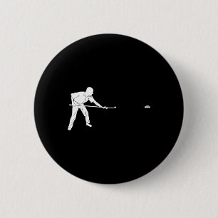 Badge Rond 5 Cm Silhouette Billard 8 Huit Ll Snooker Pool Playe
