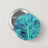 Badge Rond 5 Cm Silhouette d'arbre vert (Devant & derrière)