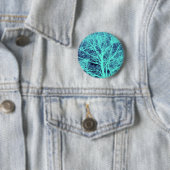 Badge Rond 5 Cm Silhouette d'arbre vert (En situation)