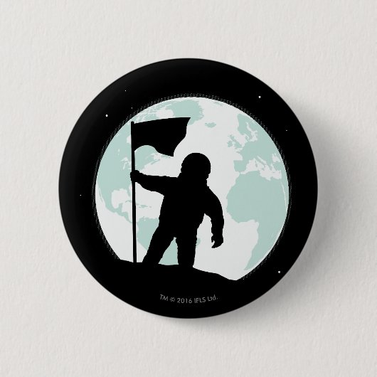 Badge Rond 5 Cm Silhouette d'astronaute (Devant)