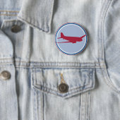 Badge Rond 5 Cm silhouette d'avion (En situation)