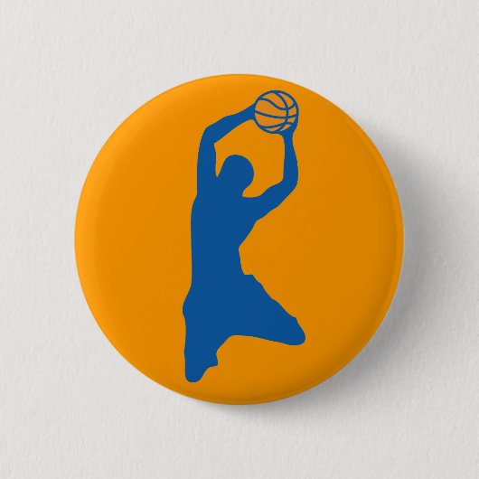Badge Rond 5 Cm silhouette de basket (Devant)