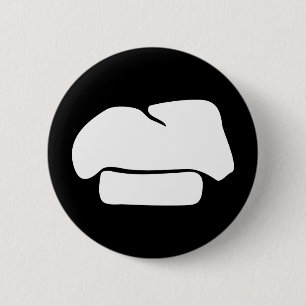 Badge Rond 5 Cm silhouette de casquette de chef