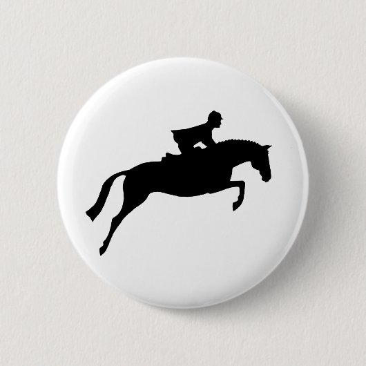 Badge Rond 5 Cm Silhouette de cheval de pullover (Devant)