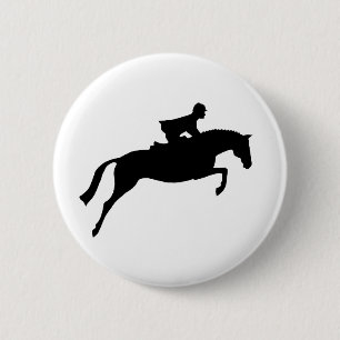 Badge Rond 5 Cm Silhouette de cheval de pullover