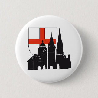 Badge Rond 5 Cm Silhouette de Fribourg