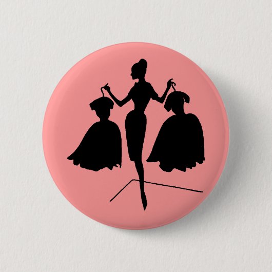 Badge Rond 5 Cm Silhouette de mode (Devant)
