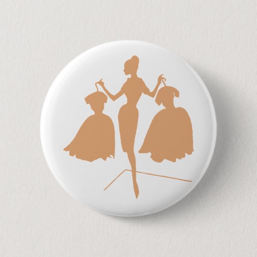 Badge Rond 5 Cm Silhouette de mode (Devant)