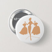 Badge Rond 5 Cm Silhouette de mode (Devant & derrière)