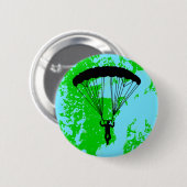 Badge Rond 5 Cm silhouette de parachutiste (Devant & derrière)