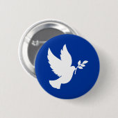 Badge Rond 5 Cm Silhouette de Peace Dove (Devant & derrière)