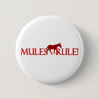 Badge Rond 5 Cm Silhouette de règle de mules