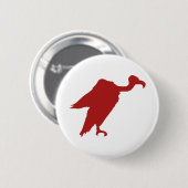 Badge Rond 5 Cm Silhouette de vautour (Devant & derrière)