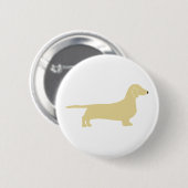 Badge Rond 5 Cm silhouette de wheaton teckel (Devant & derrière)