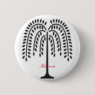 Badge Rond 5 Cm Silhouette de Willow en pleurs Thunder_Cove