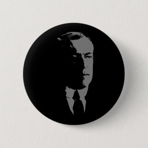 Badge Rond 5 Cm Silhouette de Woodrow Wilson