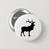 Badge Rond 5 Cm Silhouette d'élan (Devant & derrière)