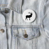 Badge Rond 5 Cm Silhouette d'élan (En situation)