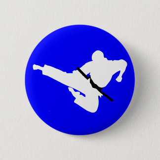 Badge Rond 5 Cm silhouette des arts martiaux