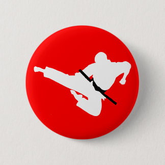 Badge Rond 5 Cm silhouette des arts martiaux