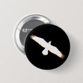 Badge Rond 5 Cm Silhouette d'oiseau de vol (Devant & derrière)