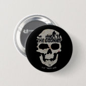 Badge Rond 5 Cm Silhouette du crâne des Goonies (Devant & derrière)