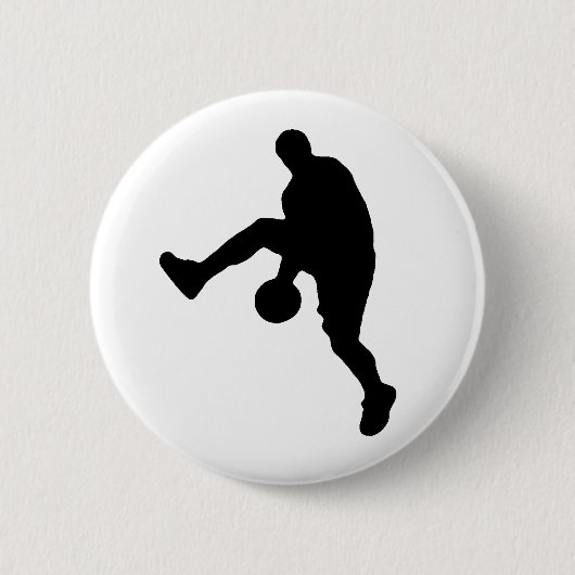 Badge Rond 5 Cm Silhouette du joueur de basket (Devant)