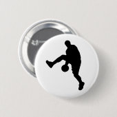 Badge Rond 5 Cm Silhouette du joueur de basket (Devant & derrière)