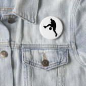 Badge Rond 5 Cm Silhouette du joueur de basket (En situation)
