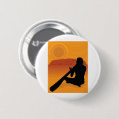 Badge Rond 5 Cm Silhouette indigène (Devant & derrière)