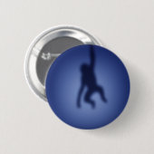 Badge Rond 5 Cm Silhouette singe (Devant & derrière)