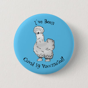 Badge Rond 5 Cm Silkie chicken cartoon illustration