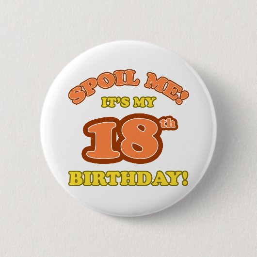 Badge Rond 5 Cm Silly 18e anniversaire présent (Devant)