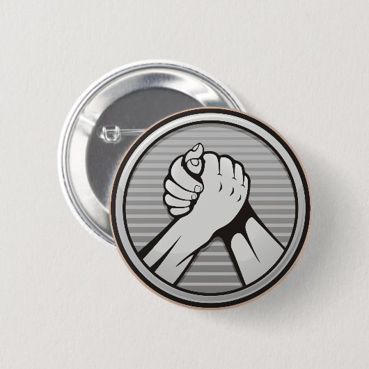 Badge Rond 5 Cm Silver (Devant & derrière)
