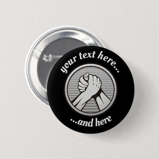 Badge Rond 5 Cm Silver (Devant & derrière)