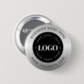 Badge Rond 5 Cm Silver Metallic Ajouter un logo personnalisé Entre (Devant & derrière)