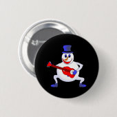 Badge Rond 5 Cm Simon le bonhomme de neige (Devant & derrière)