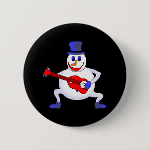 Badge Rond 5 Cm Simon le bonhomme de neige