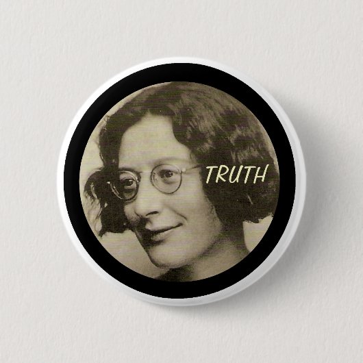 Badge Rond 5 Cm Simone Weil (Devant)
