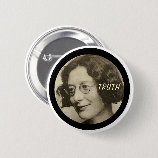 Badge Rond 5 Cm Simone Weil (Devant & derrière)