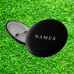 Badge Rond 5 Cm Simple Black Custom Ajouter Votre Nom Élégant<br><div class="desc">Simple Black Custom Ajouter votre nom Design élégant pour tout le monde.</div>