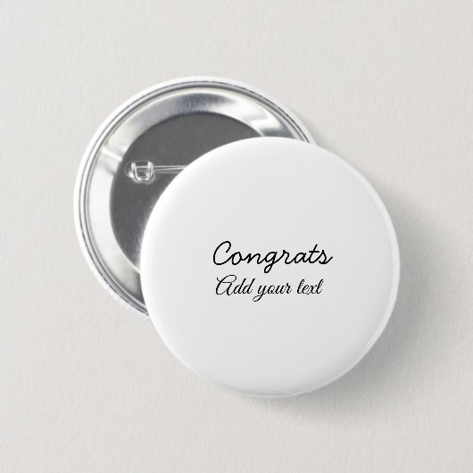 Badge Rond 5 Cm Simple congratulation graduation add your (Devant & derrière)