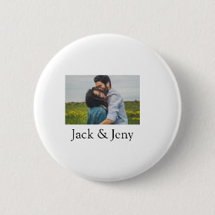 Badge Rond 5 Cm Simple couleur minimale ajouter nom photo texte cu