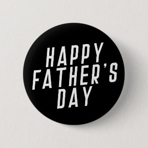 Badge Rond 5 Cm Simple Happy Father's Day Typography Pin Button