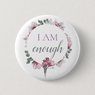 Badge Rond 5 Cm Simple Inspiration Je Suis Suffisamment Affirmatio